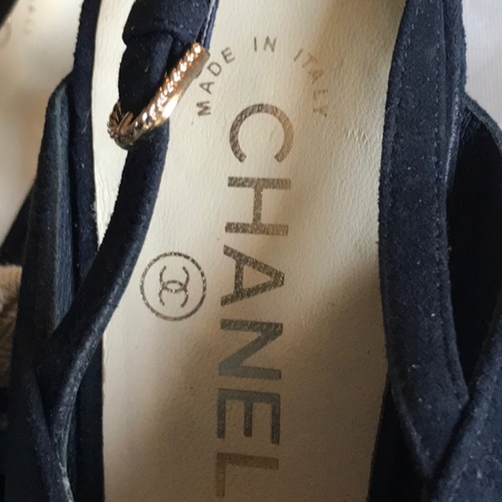 Chanel INTERLOCKING CC LOGO SLINGBACK SANDALS - Picture 6 of 16